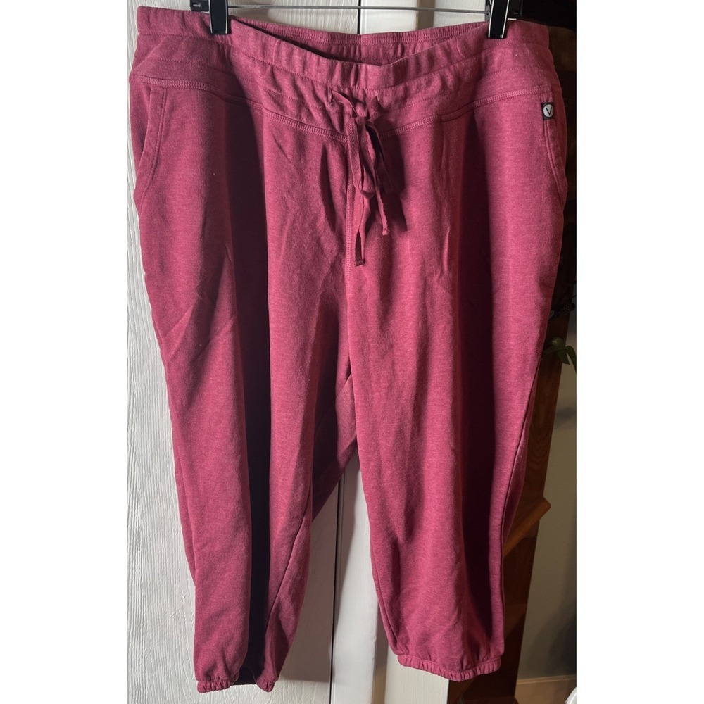 LIVI by Lane Bryant Plus Size Burgundy Pockets Joggers Sweatpants Pants Sz 18/20